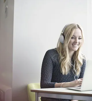 Girl Using Laptop